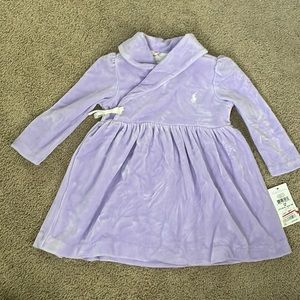 Ralph Lauren Purple Velvet Dress with Matching Bloomers 9mos